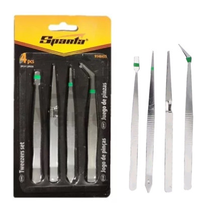 Jogo De Pinças Profissional Kit Com 4 Peças Sparta Modelo: 9148455