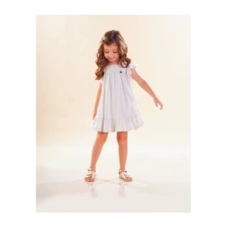 Vestido Menina Tule Pérola - Kiki Xodó