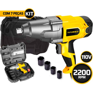Chave De Impacto Elétrica Reversível 1/2 900w Com Maleta Hammer