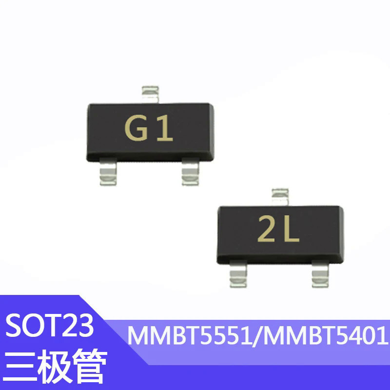 100pcs MMBT5551 SMD Transistor MMBT5401 Impressão G1/2L 2N5551 2N5401 ...