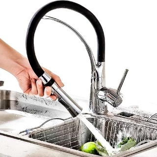 Torneira Cozinha Flexível Misturador Monocomando Gourmet Top Prata