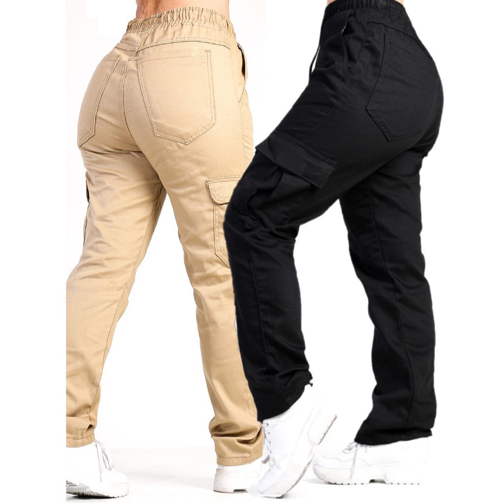 calça jeans feminina wide leg com bolso cargo moda gringa - Caramell Modas  & Acessórios