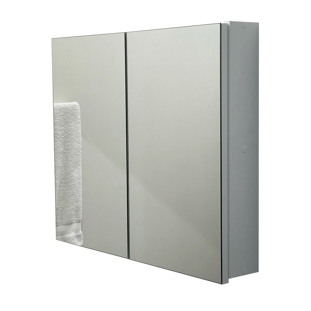 Espelho 70cm para Banheiro Armário 2 Portas - MONTADO