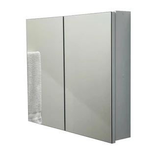 Espelho 70cm para Banheiro Armário 2 Portas - MONTADO
