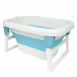 Banheira Para Bebês Dobrável Ofuro Azul 16942 - Buba