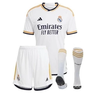 Real Madrid 2023/24 Conjunto De Camisas De Futebol Infantil De Meias