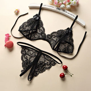 Lingerie de renda sexy para mulheres, Roupa interior divertida dos amantes, Lingerie divertida, Virilha aberta, Sem decolagem, Conjunto dividido, Erótico