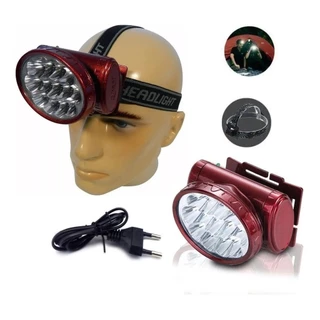 Incrivel Lanterna De Cabeça 13 Led Muito Forte Recarregavel