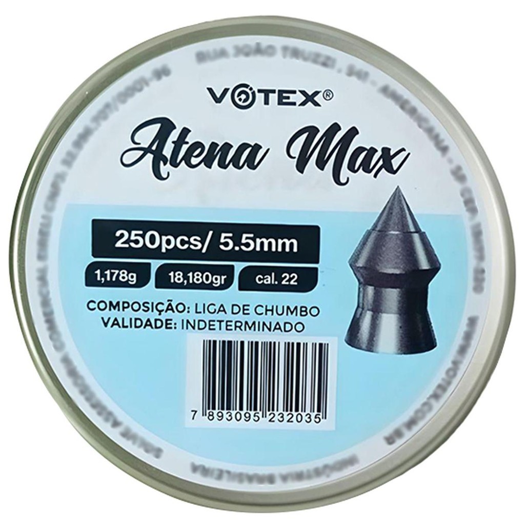 Chumbinho Atena Max 5.5mm 250pcs/pot - Votex