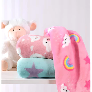 Manta Cobertor De Bebê Estampada 1,00 x 0,80m Menina e Menino Cobertinha De Berço em Oferta na Shopee