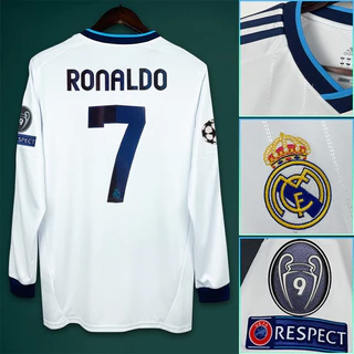 Retro Real Madrid 12/13 Manga Longa Home S-XXL LZJ4