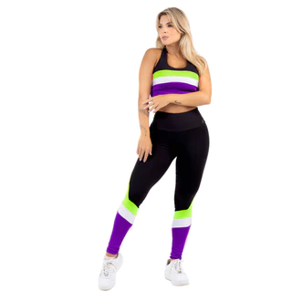Conjunto Academia Musculação Casual Esportes Lançamento Moda Fitness 2024 Recortes Estilosos Levanta Bumbum Bojo Removível Envio Imediato