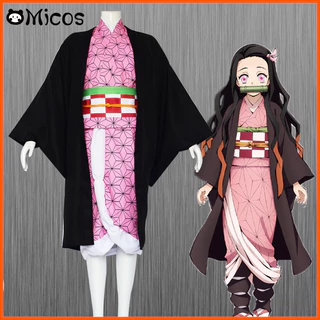Anime Slayer Kamado Nezuko Cosplay Traje De Carnaval Japonês Festa Fantasia De Halloween Para Meninas Adultas Uniformes