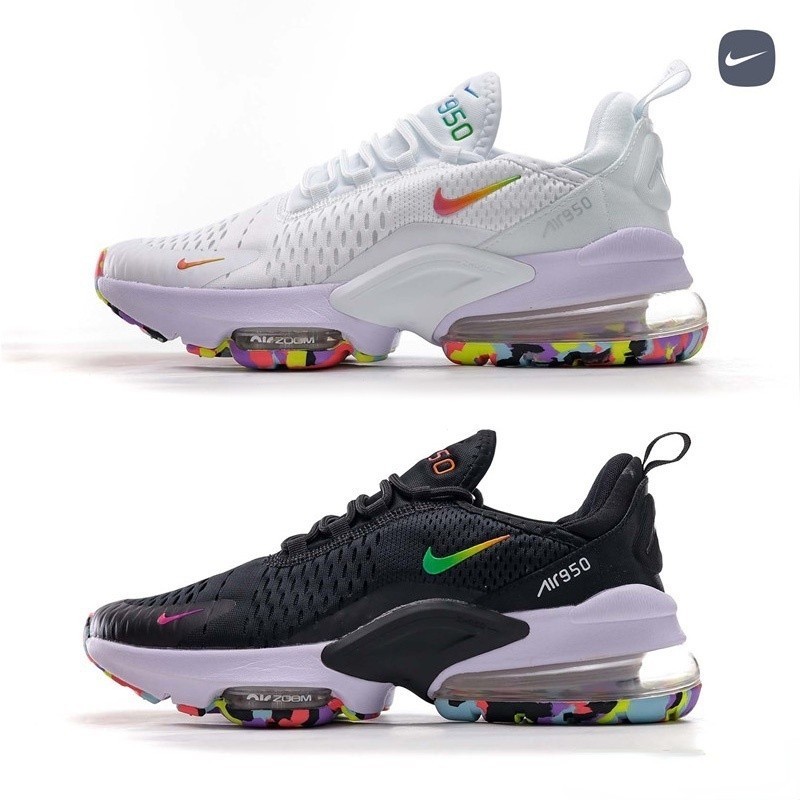 [Em estoque] air sneakers Max 270 zoom 950 meia-noite marinha homens mulheres tênis branco/preto