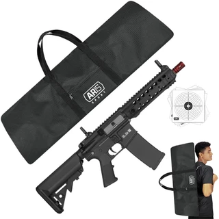 Metralhadora Airsoft Elétrico 6mm Bivolt Black Flex + Capa