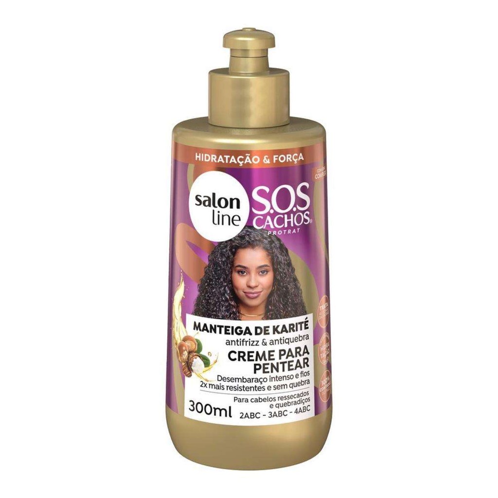 Creme Para Pentear Salon Line Manteiga de Karite 300ml | Shopee Brasil