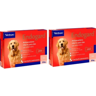 Endogard Virbac Cães 30kg - 6 Comprimidos - 2 Unidades