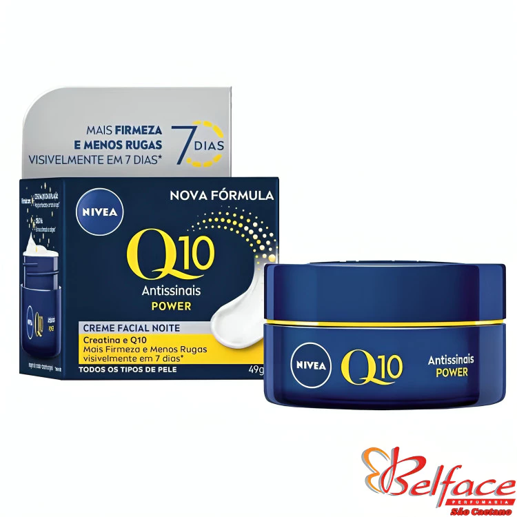Creme Facial Nivea Antissinais Noturno Q10 Power 49g