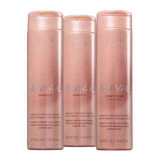 Kit Braé Revival 2x Shampoo 250ml, Condicionador 250ml (3 produtos)