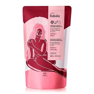 Refil Hidratante Corporal Natura TodoDia - Creme Cereja e Avelã Algodão Macadâmia Noz Pecã e Cacau