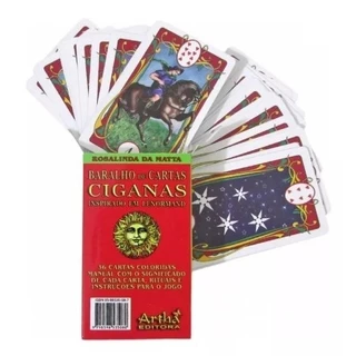 Mini Baralho de Cartas Ciganas Lenormand 36 Cartas