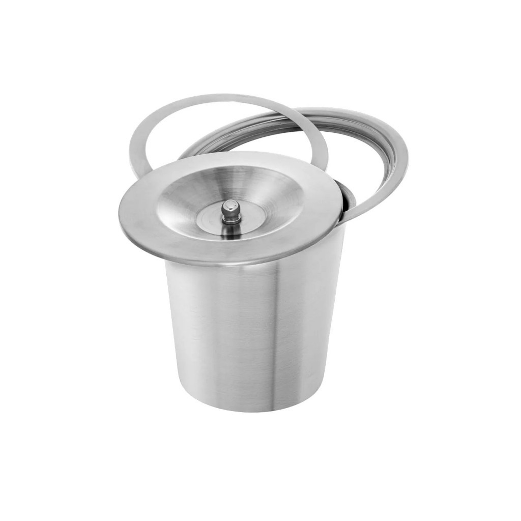 Lixeira Pia Cozinha Embutir Granito Em Inox Não Enferruja 3l