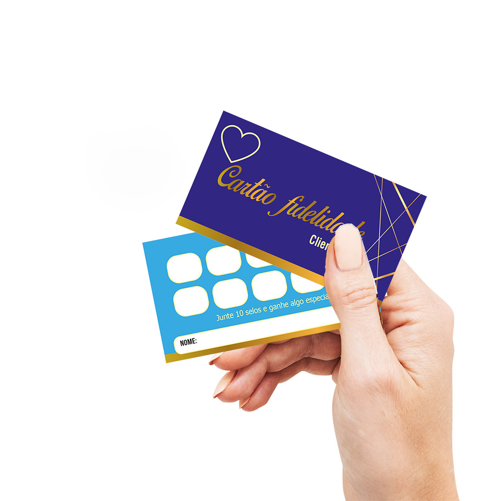 Cartão Fidelidade + 100 adesivos para a cartela