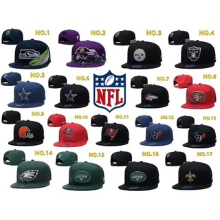 35 NFL Estilo NFL Bordado com tampa de bastão para homem Bordado de alta qualidade ajustável Multi-Fan Back Buckle Casual Student Plan-Brimm