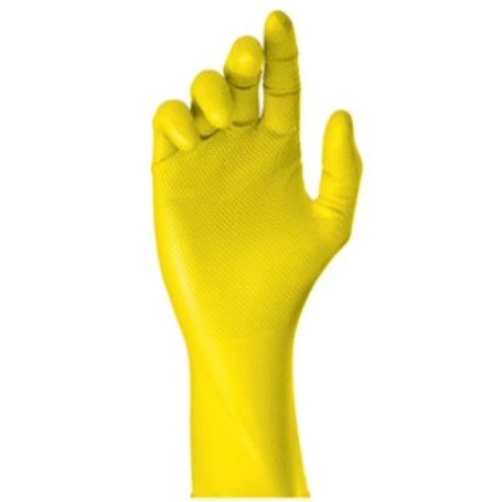 10x Luva Ambidestra Látex Super Glove Nitro Tam 8 Amarela Multiuso Limpeza Jardinagem