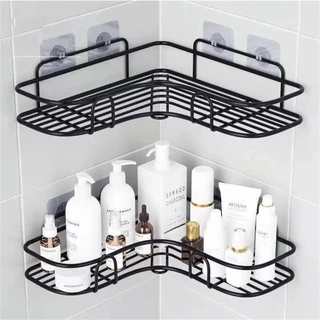 2 Prateleiras Suporte Com Alto Adesivos Para Parede Banheiro Cozinha lavanderia Shampoo E Sabonete