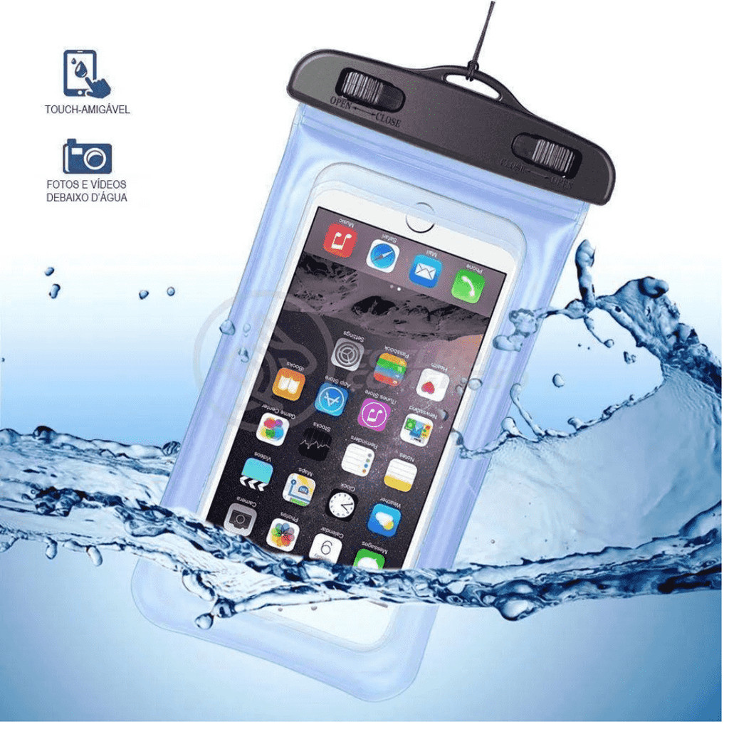 Capa celular a prova d'água transparente universal