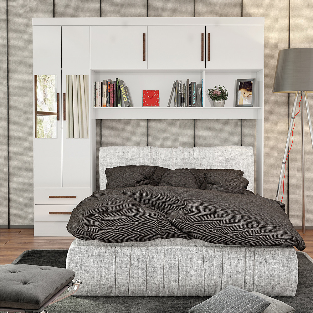 Guarda Roupa Modulado Paris 5 Portas Com Espelho e 2 Gavetas