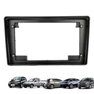 Moldura Painel DVD 2 Din Central Multimidia 9 Polegadas GM Corsa Montava Meriva Vectra Zafira Grafite