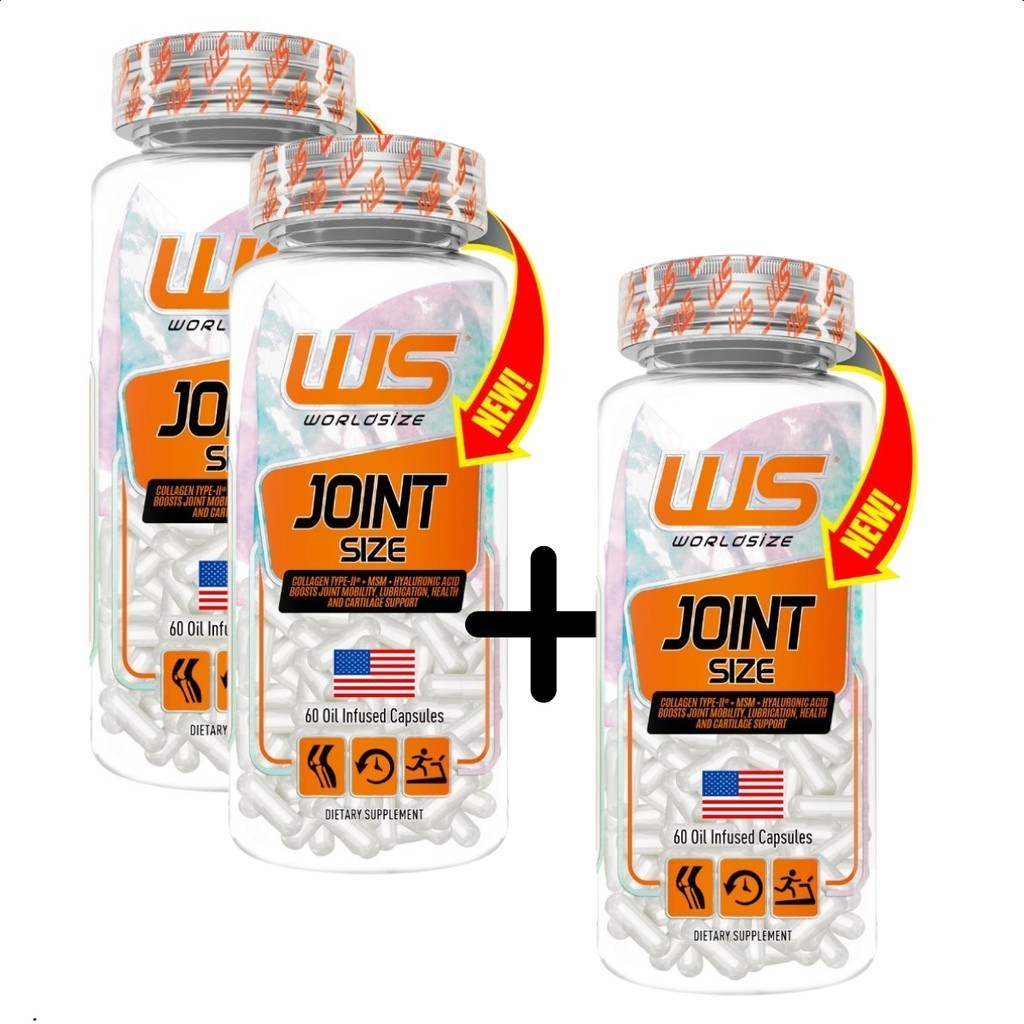 Compre 2 Joint Size Recuperação Worldsize 60 Cáps Leve 3 | Shopee Brasil