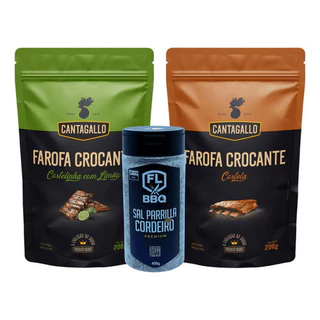 Kit Sal Parrilla Cordeiro E Farofa Costela Costelinha Limão
