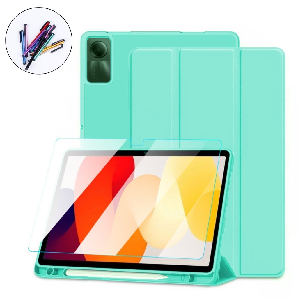Case Tpu Slot + Caneta Touch + Vidro Para Tablet Xiaomi Redmi Pad
