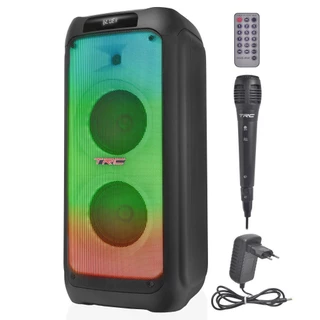 Caixa de som amplificada 1500W RMS com Bluetooth Radio FM e Microfone TRC X1500