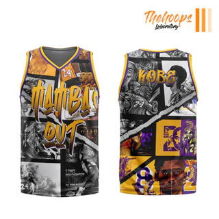 THL X NBA Lakers Kobe Bryant Mamba Out Camisa De Basquete De Sublimação Completa