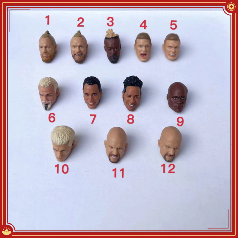 Wwe Wrestler figura Cabeça Escultura A rocha Brock Lesner Cabeça ...