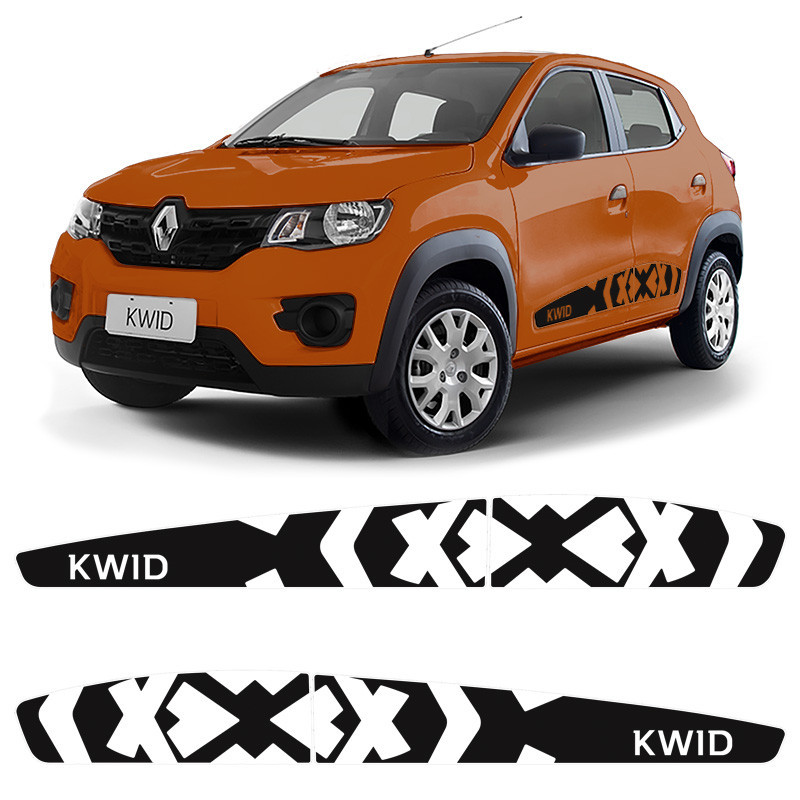 Faixa Kwid 2018 2019 2020 2021 2022 Adesivo Preto Lateral Genérico ...