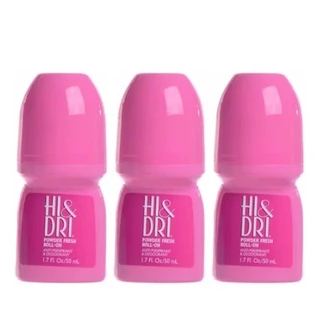 KIT COM 3 PEÇAS DO Desodorante Powder Fresh Roll On- Hi Dri 50 ML