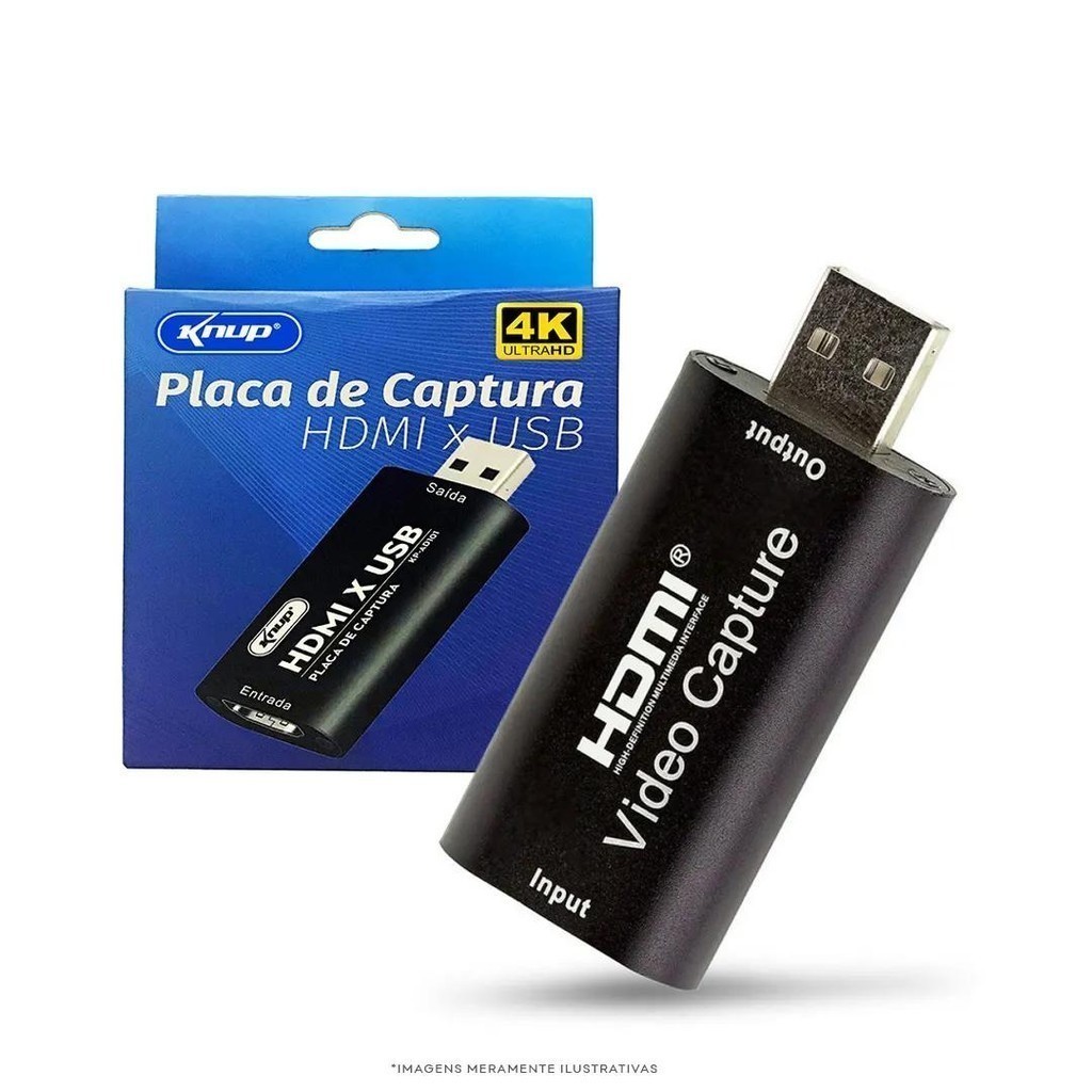 Placa De Captura Usb 4k 1080p Hdmi P/ Usb 2.0 KNUP