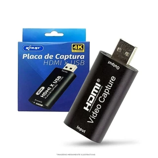 Placa De Captura Usb 4k 1080p Hdmi P/ Usb 2.0 KNUP