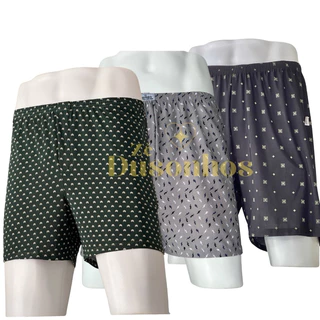 kit 3 cueca samba canção pijama masculino em Oferta na Shopee