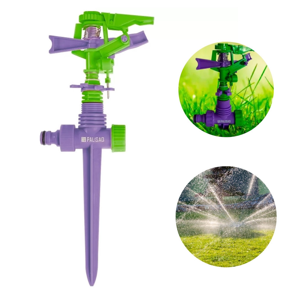 Aspersor Setorial Irrigador De Jardim Tipo Espeto Horta Canteiro Palisad 654158 Pomar Plantação Grama Irrigação