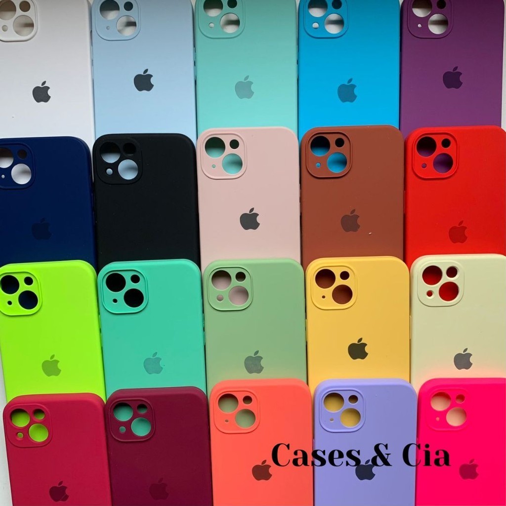 Capa Capinha Para iPhone 14 Plus Câmera fechada Protetora Silicone ...