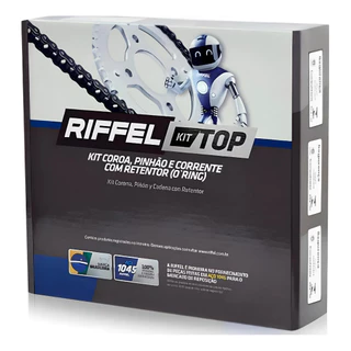 Kit Relação Transmissão C/ Retentor Titan 160 Fan 160 2016 a 2024 Riffel
