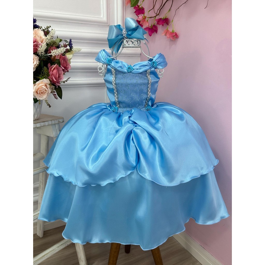 Vestido Dama de Honra Azul Serenity Longo Luxo - 4 ao 16