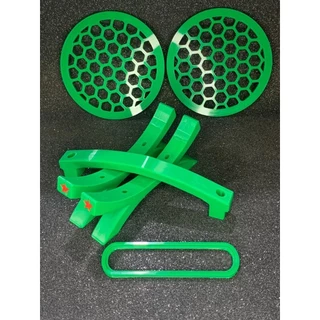 Kit Pés Alça Moldura Protetor P/ Caixa Som Barril