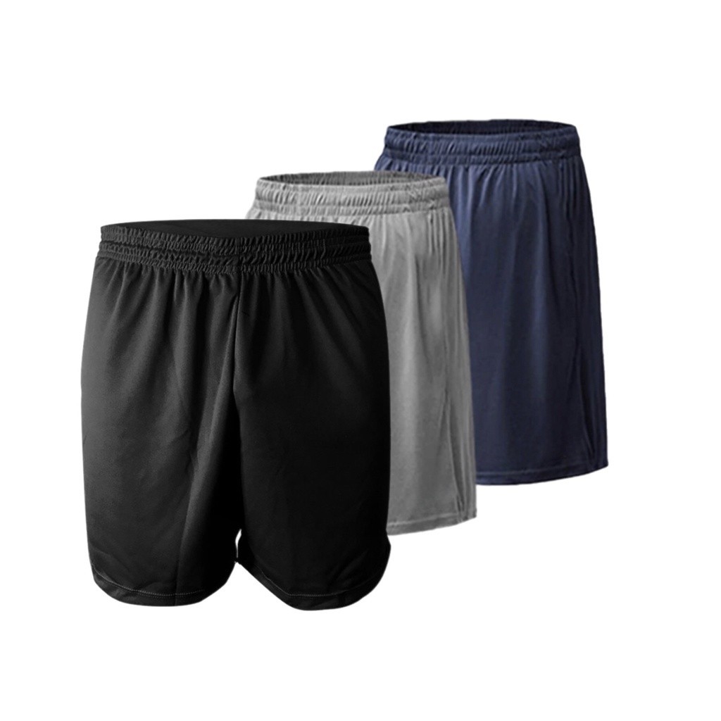 KIT 3 BERMUDAS Calção Para Academia Futebol Caminhada E Ginastica